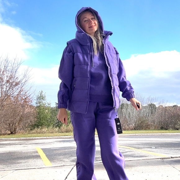 New Purple three pieces set for woman NWT - Picture 1 of 9